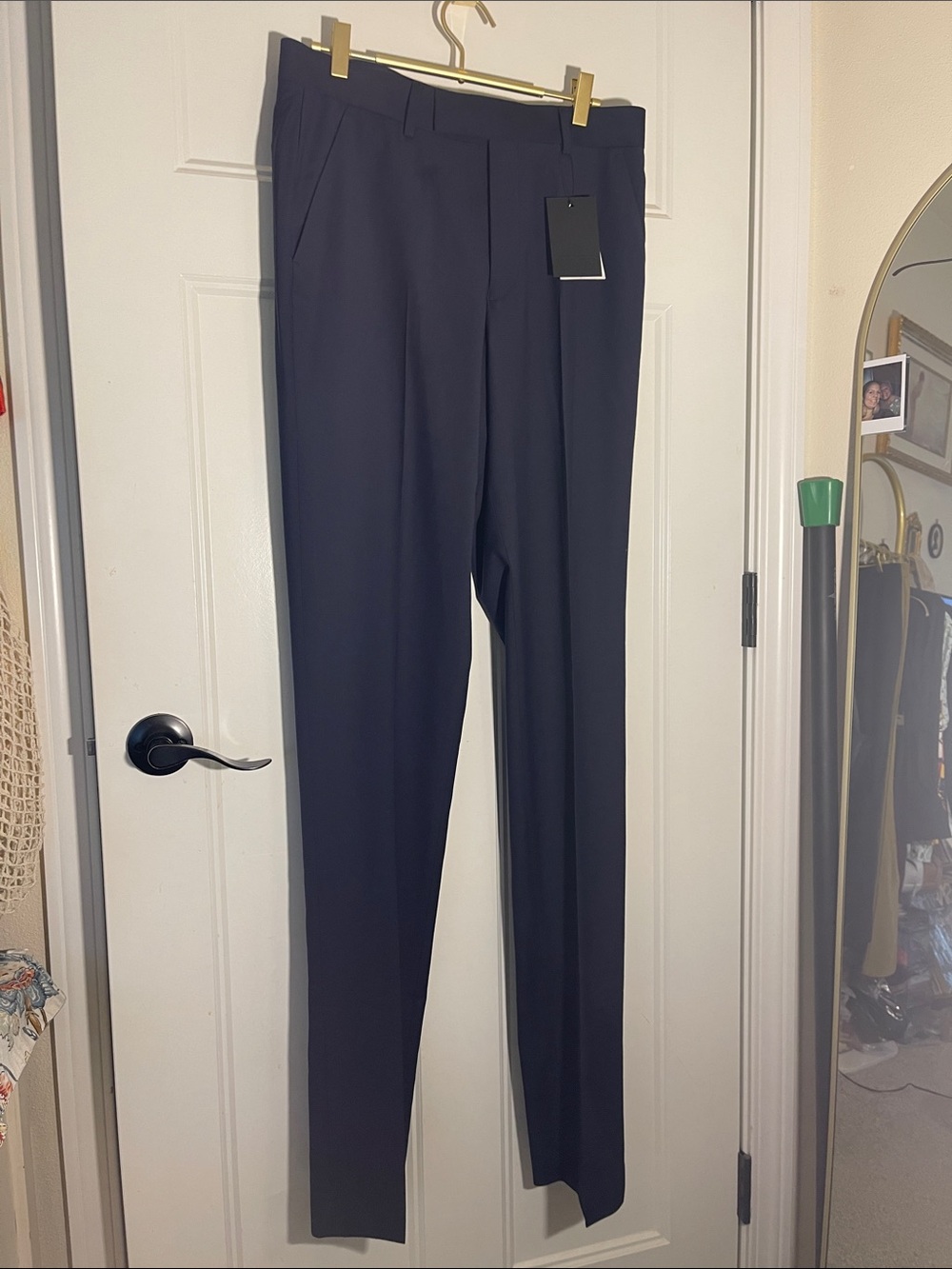 Women’s Navy Blue Dress Pants - Classic Straight Fit- tall xxl- waist 30